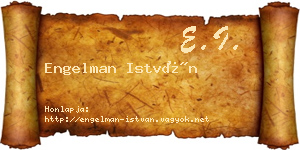 Engelman István névjegykártya